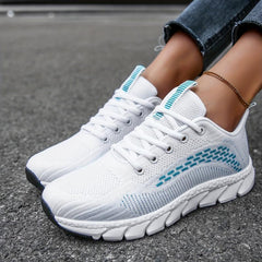 Breathable Mesh Sneakers for Women Lightweight Lace Up Running Shoes