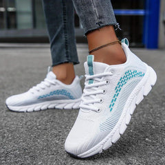 Breathable Mesh Sneakers for Women Lightweight Lace Up Running Shoes