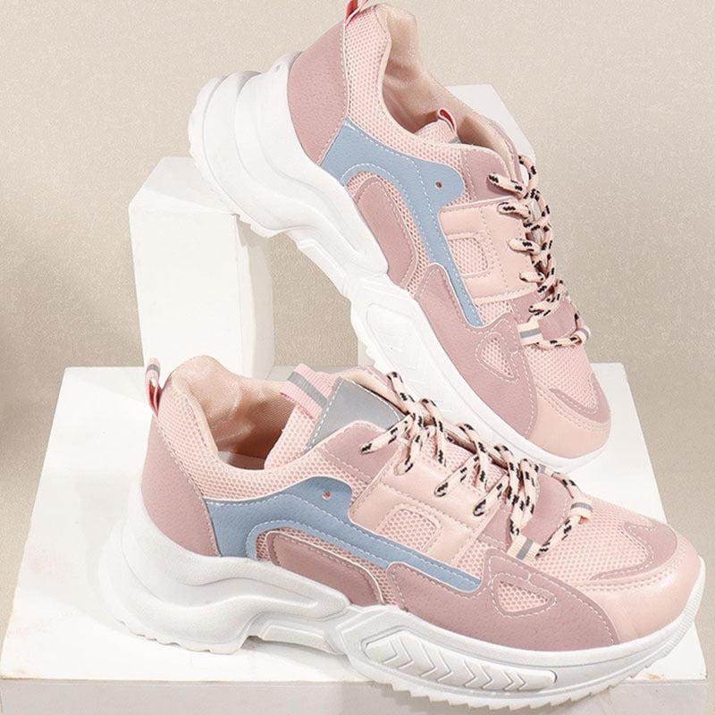 Women's Casual Sneakers Breathable Mesh Dad Shoes Anti-slip Sports Shoes