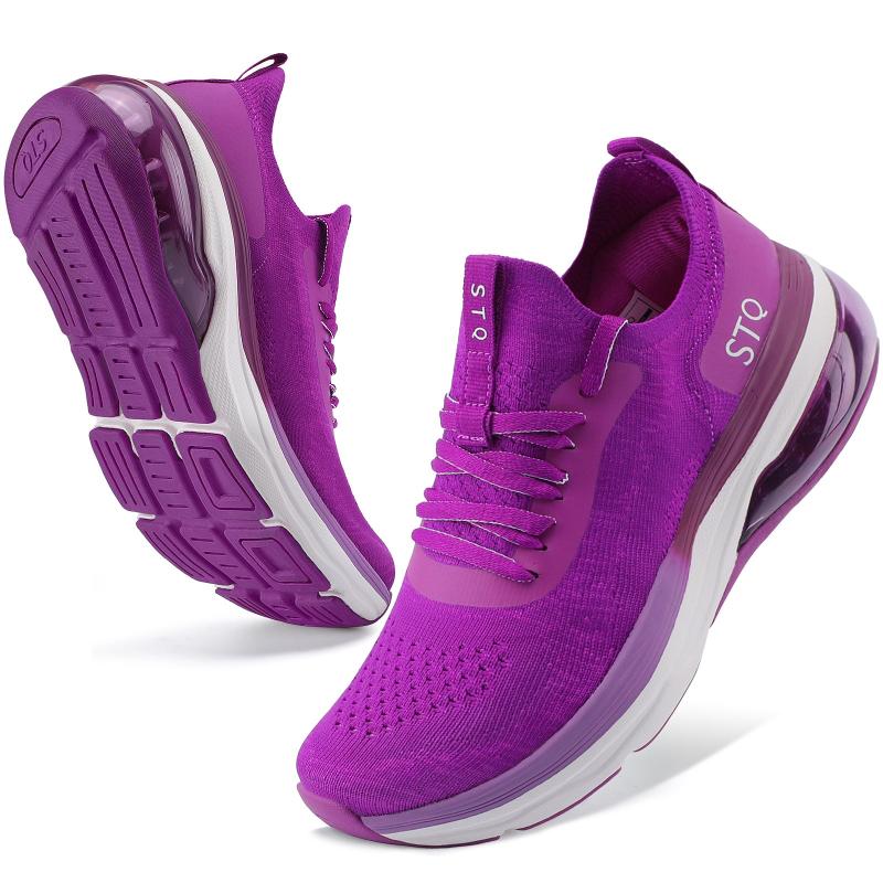 STQ Women Walking Shoes Air Cushion Sneakers Memory Foam Arch Support