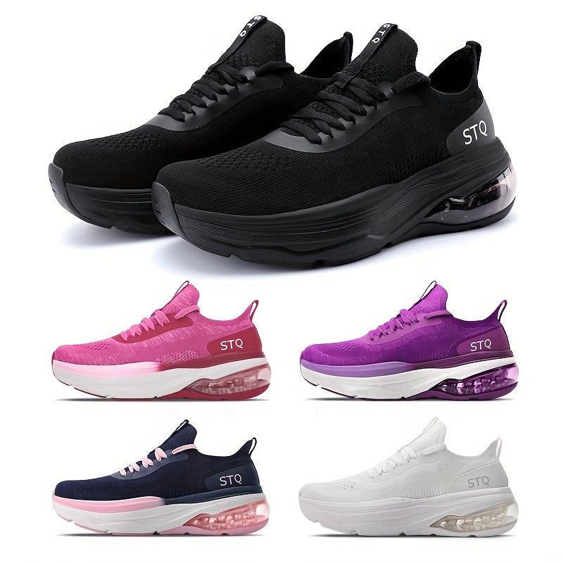 STQ Women Walking Shoes Air Cushion Sneakers Memory Foam Arch Support