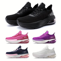 STQ Women Walking Shoes Air Cushion Sneakers Memory Foam Arch Support