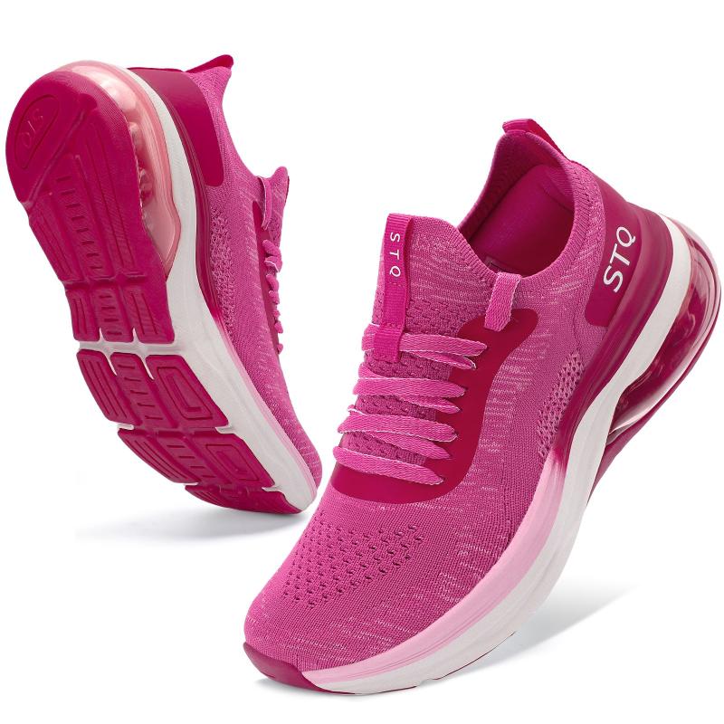 STQ Women Walking Shoes Air Cushion Sneakers Memory Foam Arch Support