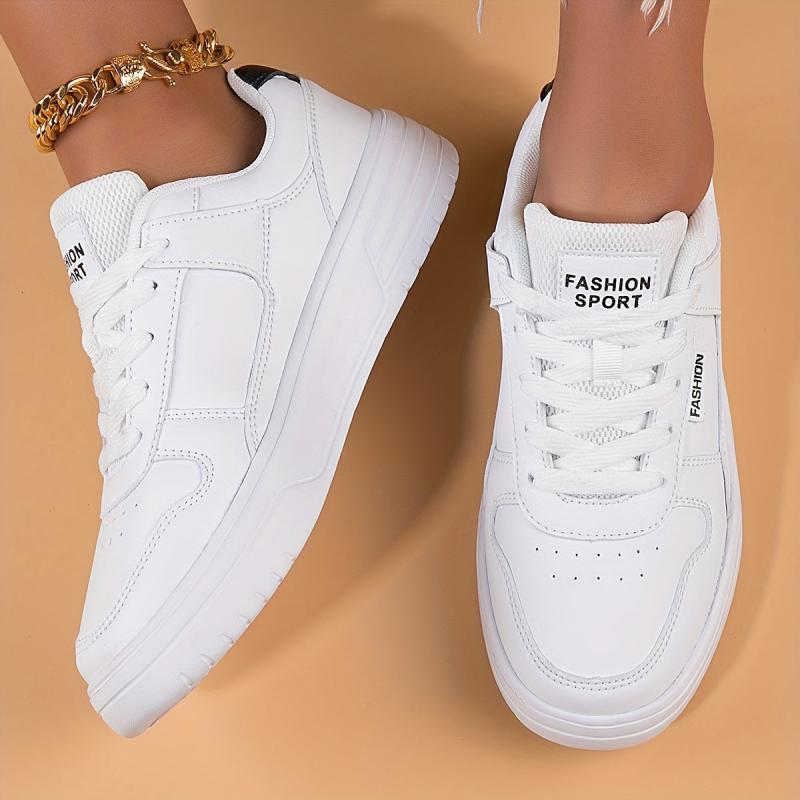 Women's Breathable Skate Shoes Low Top Lace Up Casual Walking Shoes