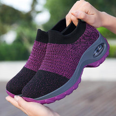 Women's Air Cushion Casual Sneakers Comfortable Low Top Walking Shoes