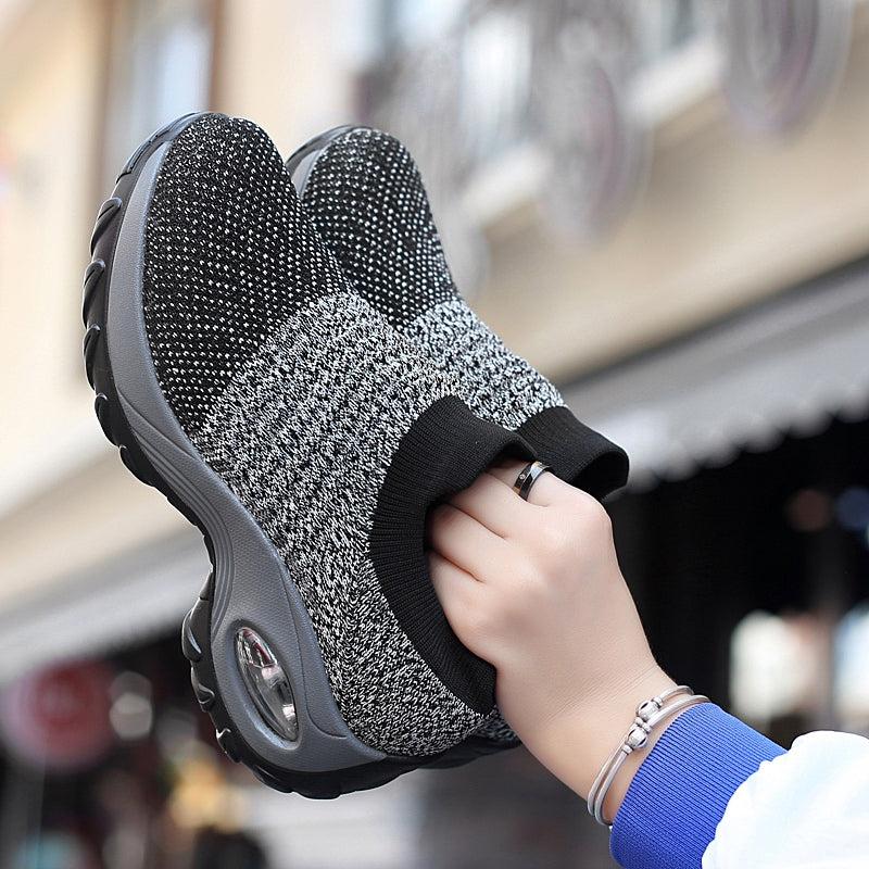 Women's Air Cushion Casual Sneakers Comfortable Low Top Walking Shoes