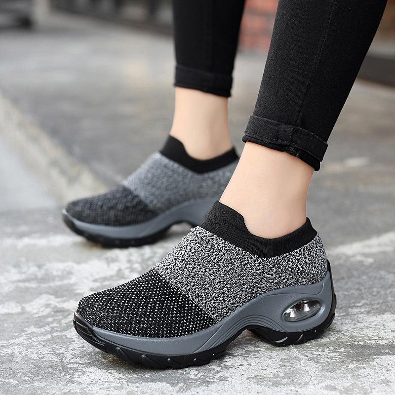 Women's Air Cushion Casual Sneakers Comfortable Low Top Walking Shoes