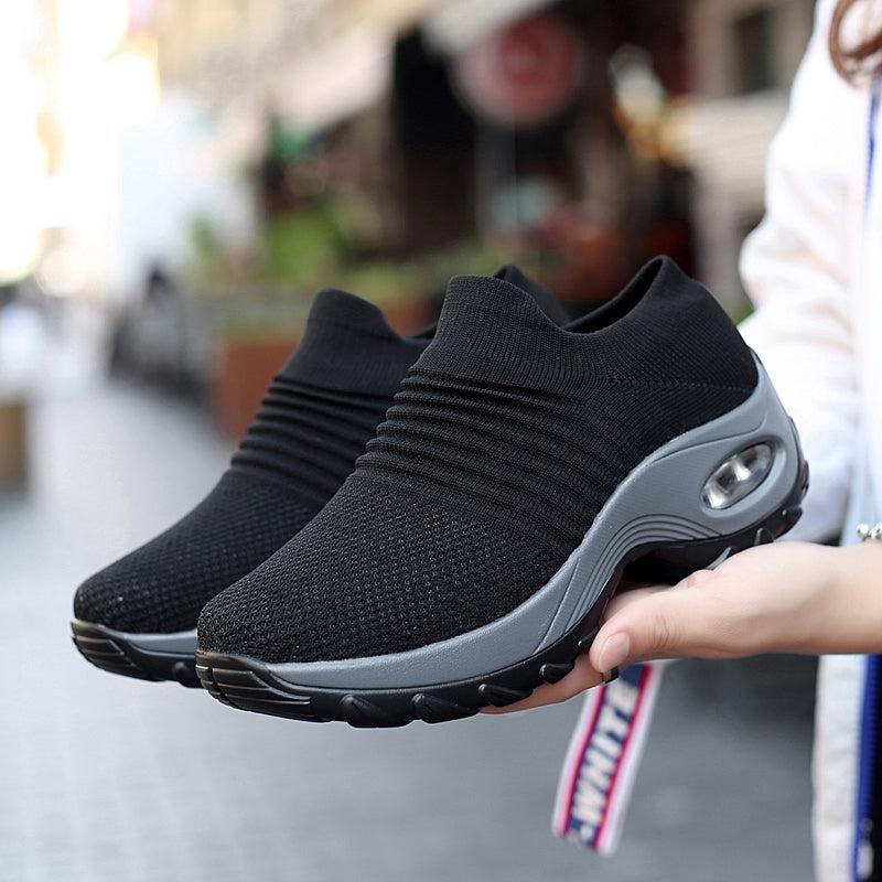 Women's Air Cushion Casual Sneakers Comfortable Low Top Walking Shoes