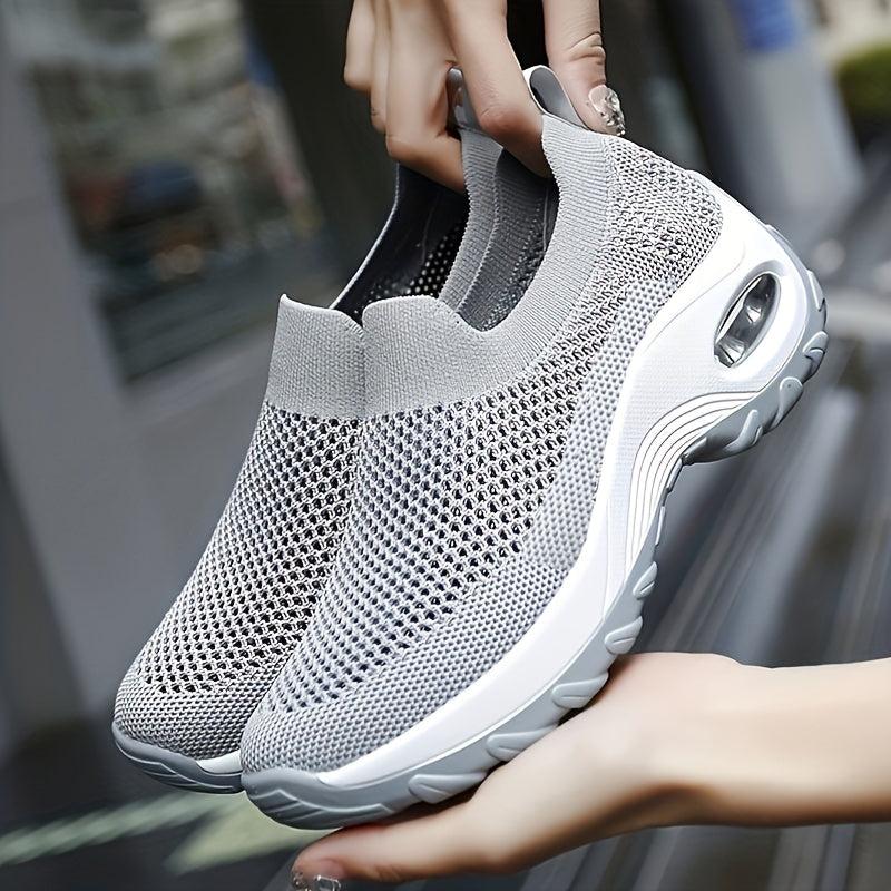 Women's Slip On Mesh Chunky Sneakers Air Cushion Comfort Shoes