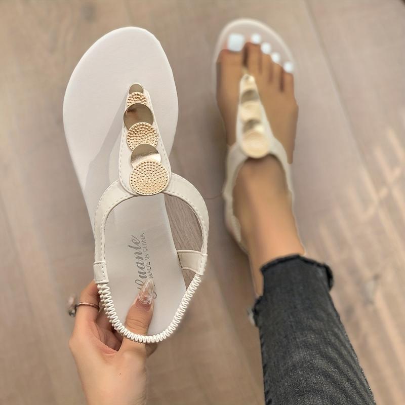 Women's Thong Flat Sandals Open Toe Anti skid Slip On Shoes
