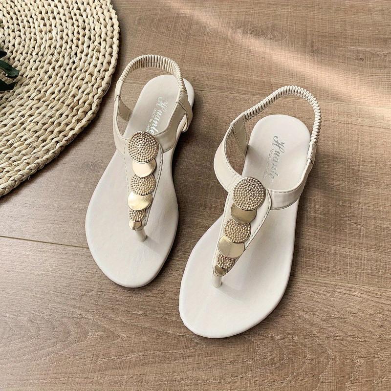 Women's Thong Flat Sandals Open Toe Anti skid Slip On Shoes