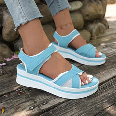 Women's Platform Sports Sandals Open Toe Slingback Shoes
