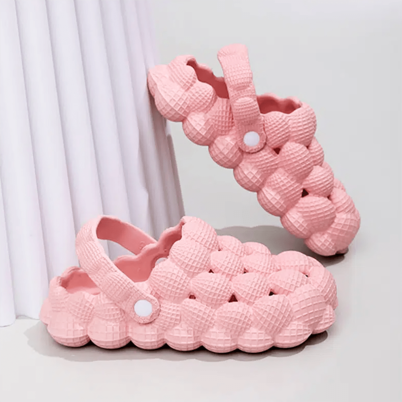 Women's Soft Sole Bubble Clogs Solid Closed Toe Sandals