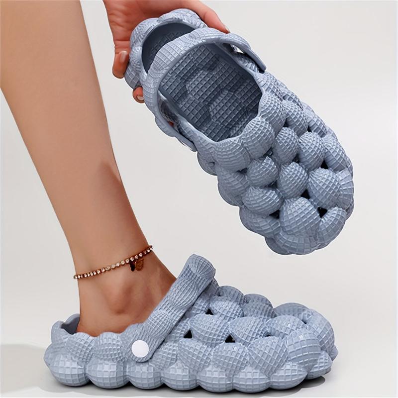 Women's Soft Sole Bubble Clogs Solid Closed Toe Sandals