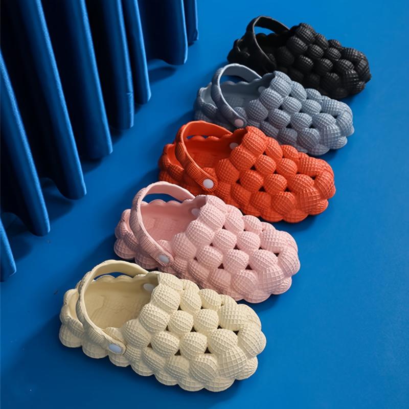 Women's Soft Sole Bubble Clogs Solid Closed Toe Sandals