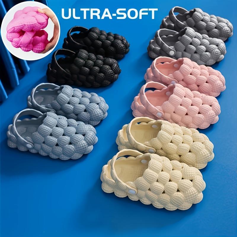 Women's Soft Sole Bubble Clogs Solid Closed Toe Sandals