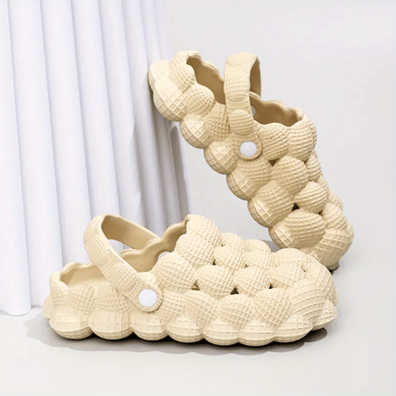 Women's Soft Sole Bubble Clogs Solid Closed Toe Sandals