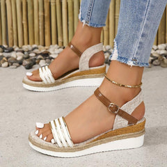 Women's Wedge Sandals Ankle Strap Outdoor Shoes