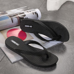 Women's Solid Flip Flops Lightweight Slip On Shoes