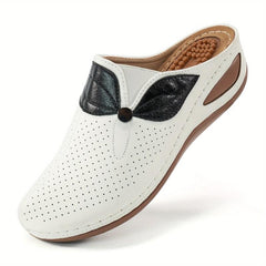 Women's Massage Wedge Mules Sandals Closed Toe Casual Slide Shoes
