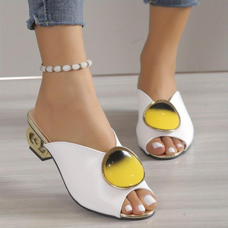Women's Chunky Heel Sandals Outdoor Quick Dry Peep Toe Stylish Sandals