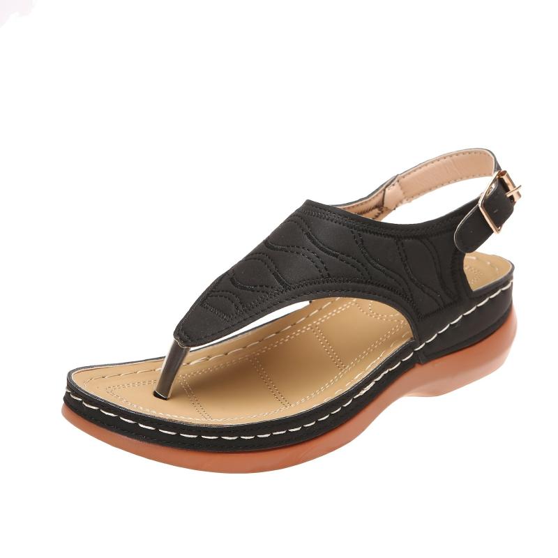 Women's Open Toe Casual Sandals with Thong Strap