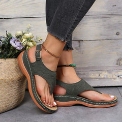 Women's Open Toe Casual Sandals with Thong Strap