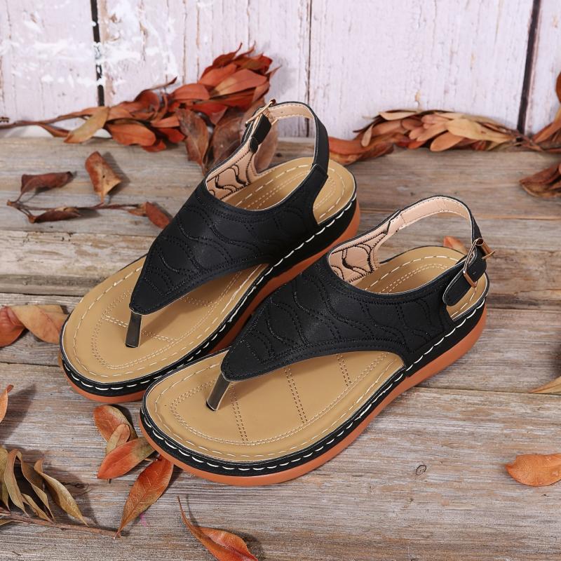 Women's Open Toe Casual Sandals with Thong Strap