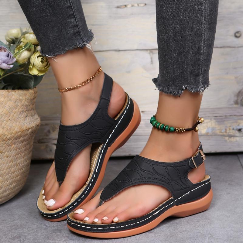 Women's Open Toe Casual Sandals with Thong Strap