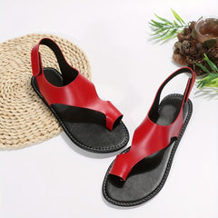 Women's Lightweight Flat Sandals Open Toe Hook & Loop Strap Summer Shoes