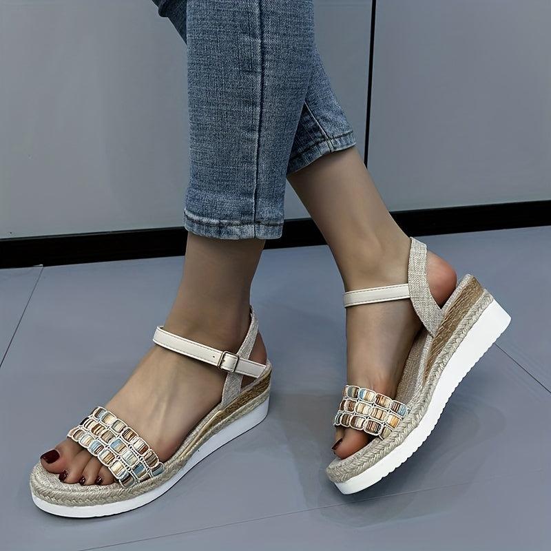 Platform Wedge Sandals Comfortable Ankle Strap Shoes
