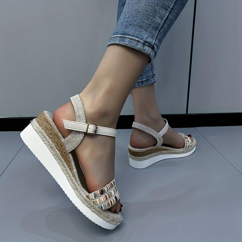 Platform Wedge Sandals Comfortable Ankle Strap Shoes