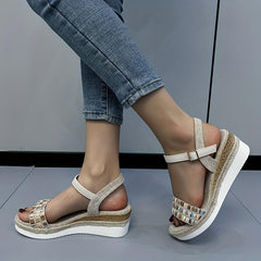 Platform Wedge Sandals Comfortable Ankle Strap Shoes