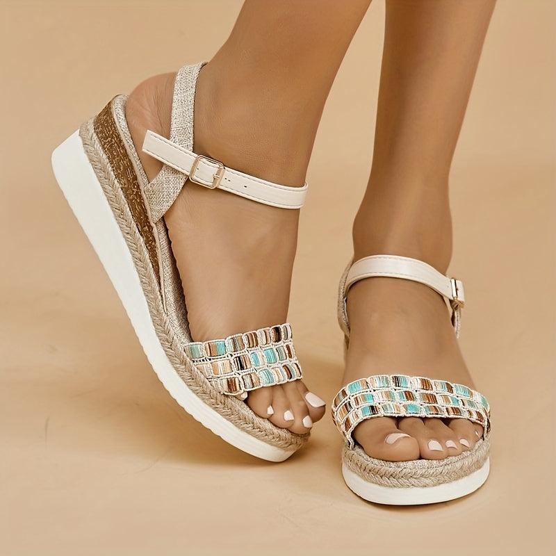 Platform Wedge Sandals Comfortable Ankle Strap Shoes