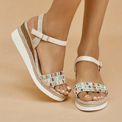 Platform Wedge Sandals Comfortable Ankle Strap Shoes