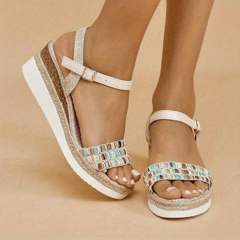 Platform Wedge Sandals Comfortable Ankle Strap Shoes