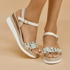 Platform Wedge Sandals Comfortable Ankle Strap Shoes