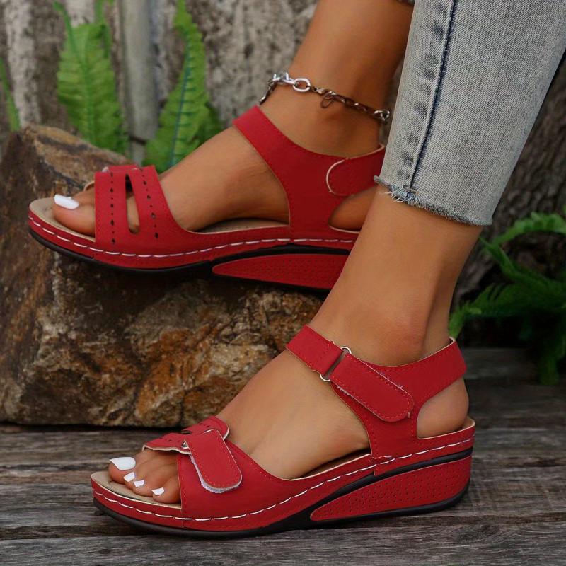 Women's Hollow Out Wedge Sandals Platform Sandals Open Toe