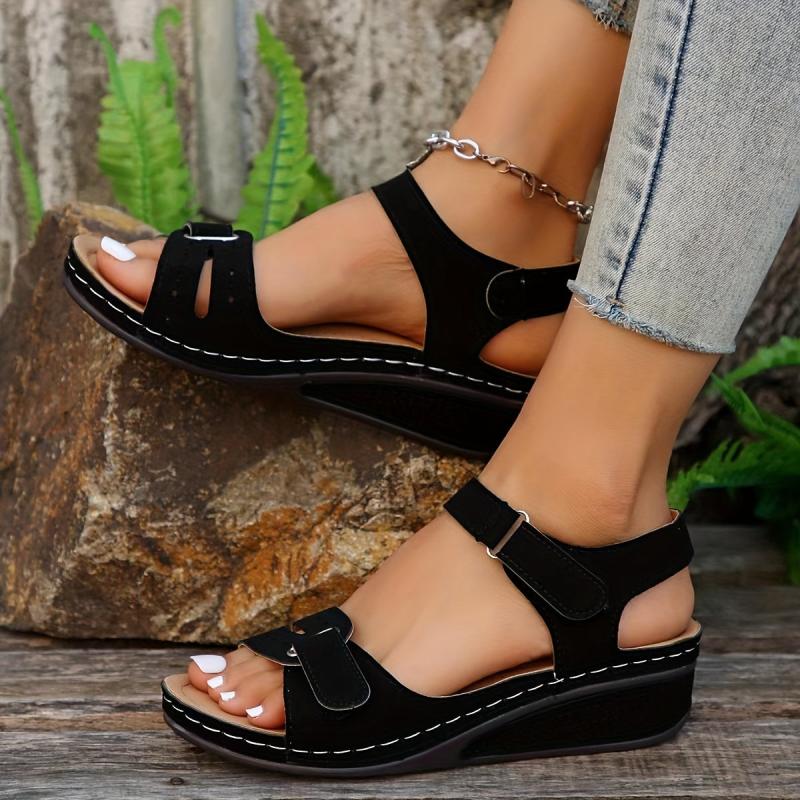 Women's Hollow Out Wedge Sandals Platform Sandals Open Toe