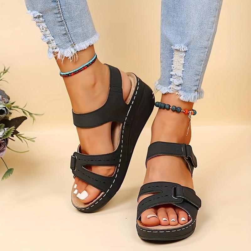 Women's Hollow Out Wedge Sandals Platform Sandals Open Toe