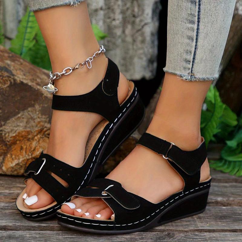 Women's Hollow Out Wedge Sandals Platform Sandals Open Toe