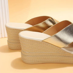 Women's Wedge Slide Sandals Open Toe Non Slip Shoes