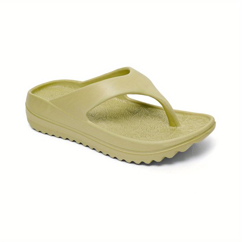 Women's Solid Flip Flops Casual Beach Shoes Summer Platform Shoes