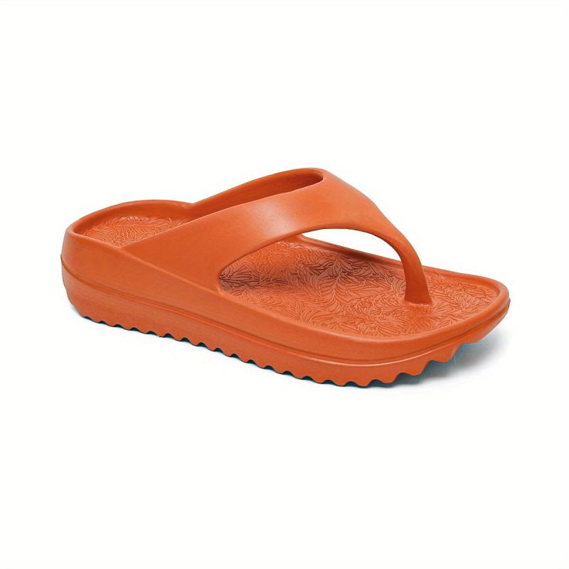 Women's Solid Flip Flops Casual Beach Shoes Summer Platform Shoes