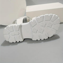 Women's Platform Sandals with Buckle Strap