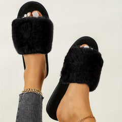 Women's Fuzzy Slippers Plush Indoor Shoes