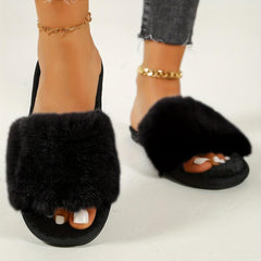 Women's Fuzzy Slippers Plush Indoor Shoes