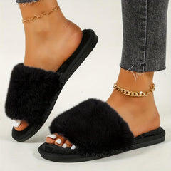 Women's Fuzzy Slippers Plush Indoor Shoes
