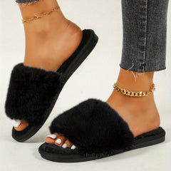 Women's Fuzzy Slippers Plush Indoor Shoes
