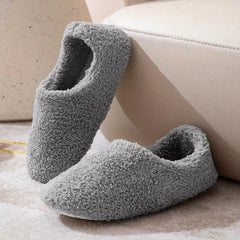 Warm Plush Slip-on Slippers for Women Non-Slip Indoor Shoes
